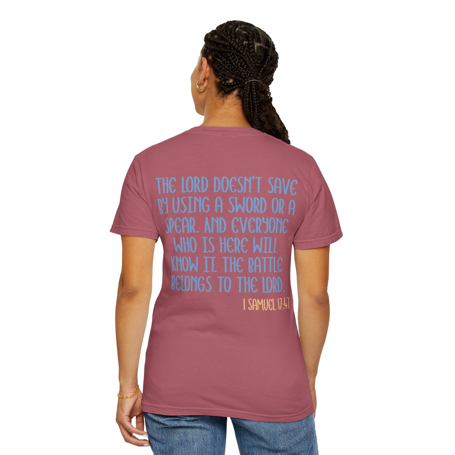 Womens Tee - 'The Battle Belongs to the Lord'