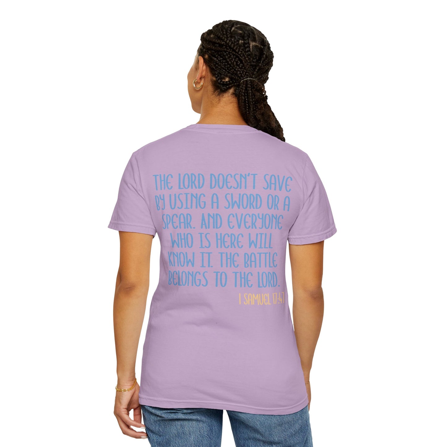 Womens Tee - 'The Battle Belongs to the Lord'